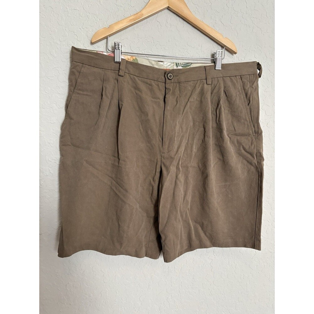 Tommy Bahama Mens Silk Blend Flat Front Chino Shorts Sz 38 Beach Summer Vacation